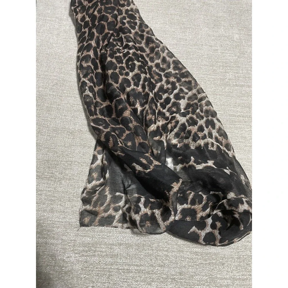 Nordstrom Scarf Shawl Woman's One Size Geometric Brown Leopard